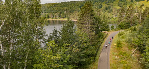 The paved Mesabi Trail in northern Minnesota is 163 miles long.