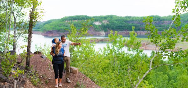 Family hiking