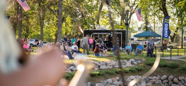 Olcott Park in Virginia, MN is the site of weekly outdoor music events in the summer, plus disc golf, festivals, a beautiful fountain and more.