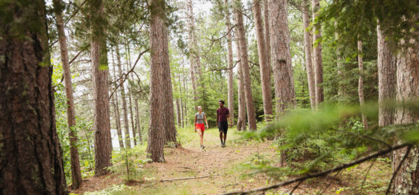 A couple hikes among towering white pine trees in Minnesota's Superior National Forest