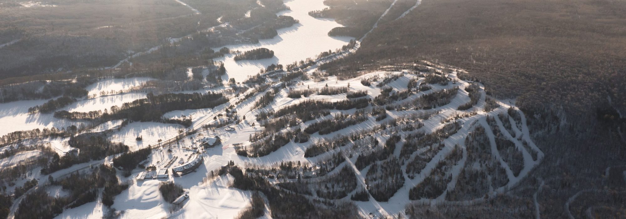 Giants Ridge Ski Resort in northern Minnesota is seen from the air.