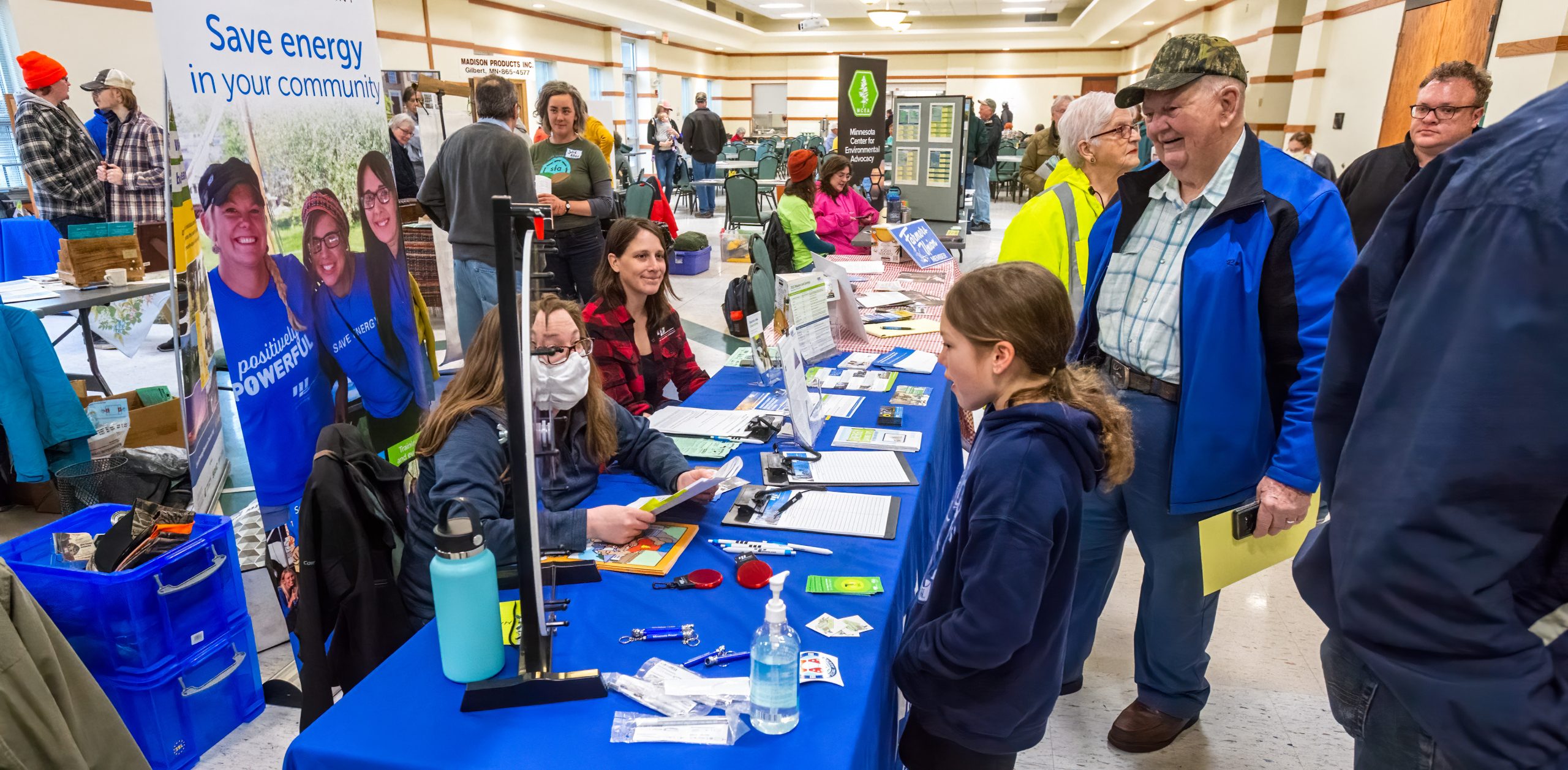 Attendees browse booths at the Iron Range EarthFest in northern Minnesota.