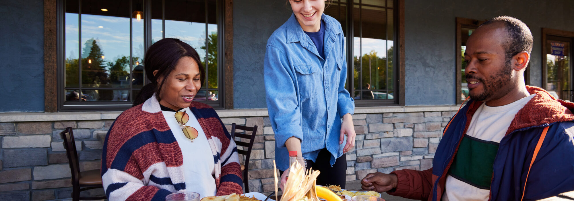 Diners are served on Kunnari's Kitchen outdoor patio in Virginia MN