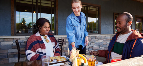 Diners are served on Kunnari's Kitchen outdoor patio in Virginia MN