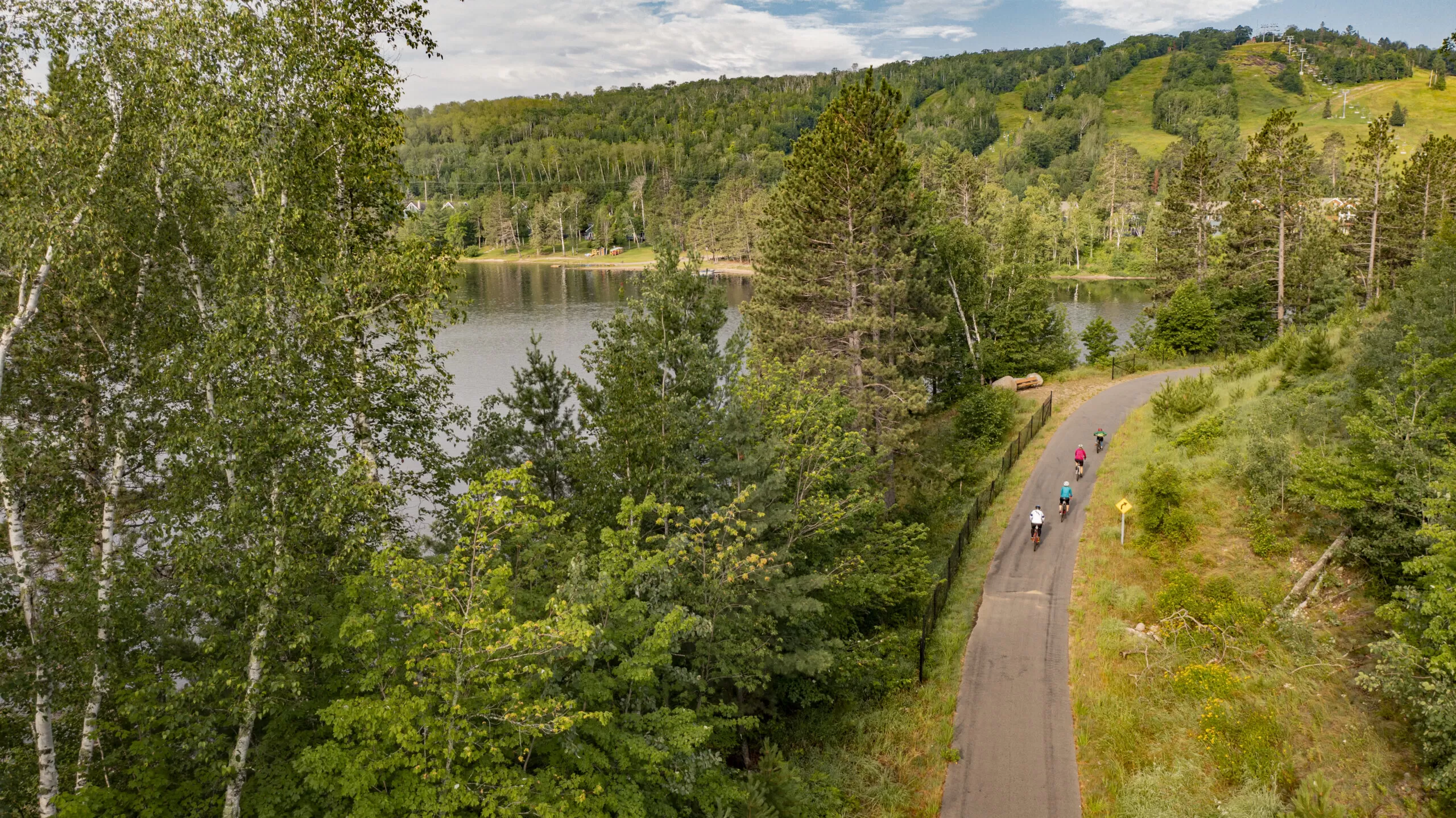 The paved Mesabi Trail in northern Minnesota is 163 miles long.