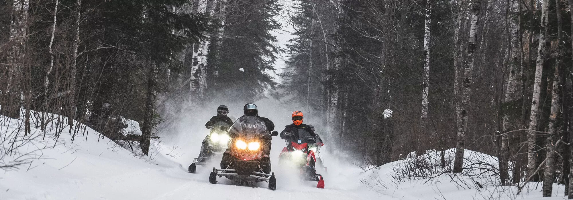 Snowmobiles in the Superior National Forest