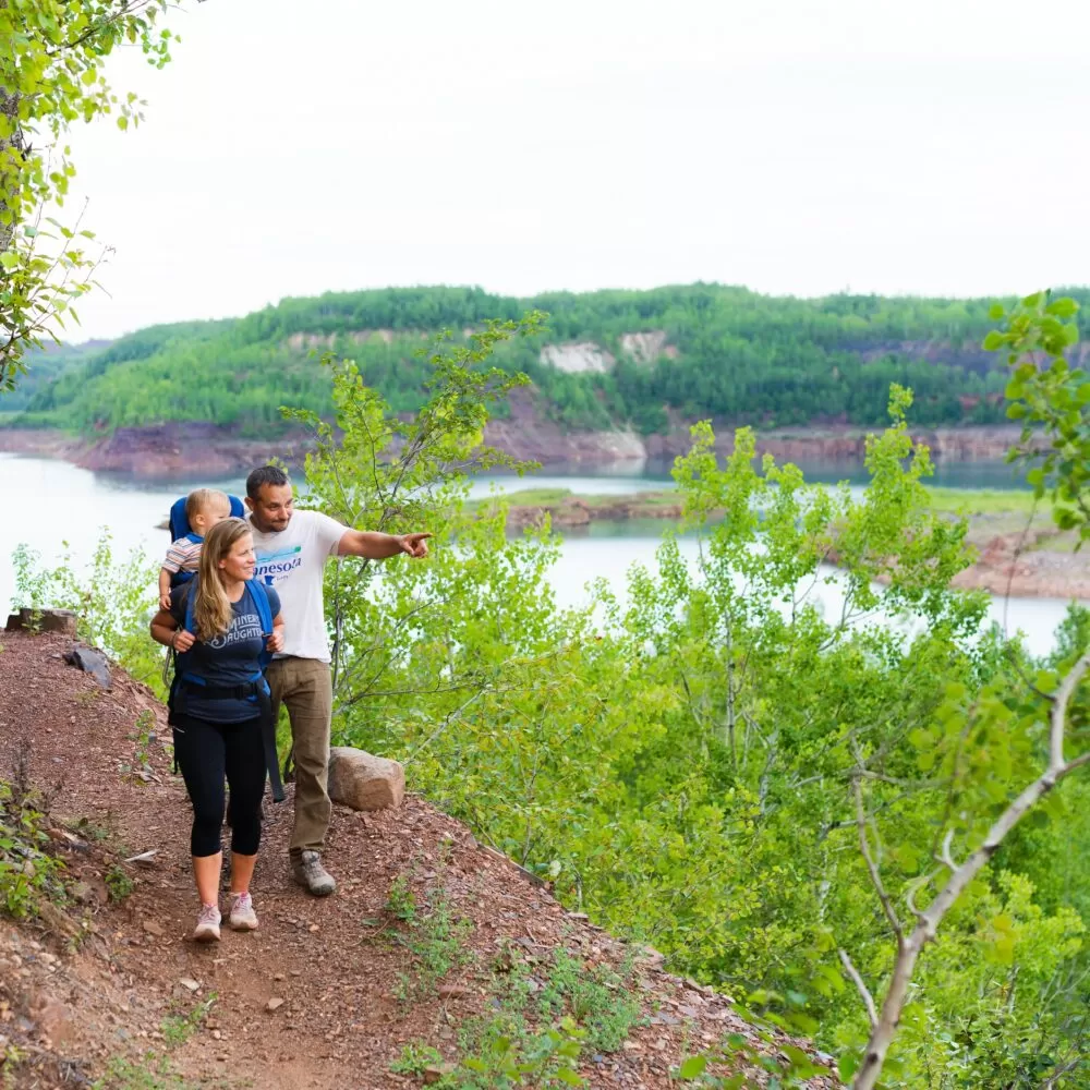 Family hiking