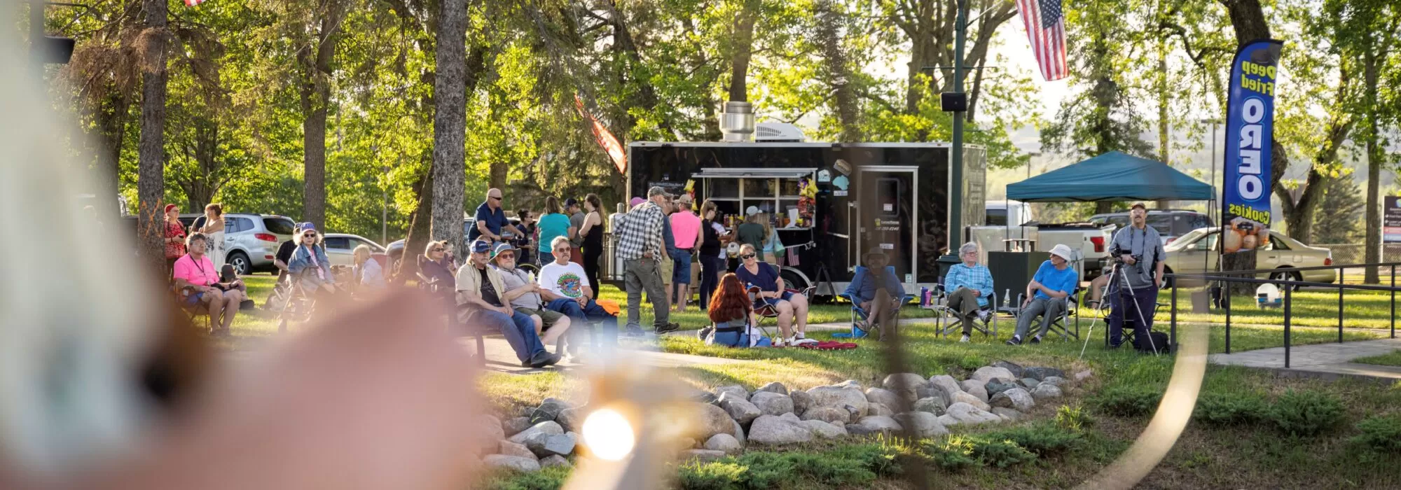 Olcott Park in Virginia, MN is the site of weekly outdoor music events in the summer, plus disc golf, festivals, a beautiful fountain and more.