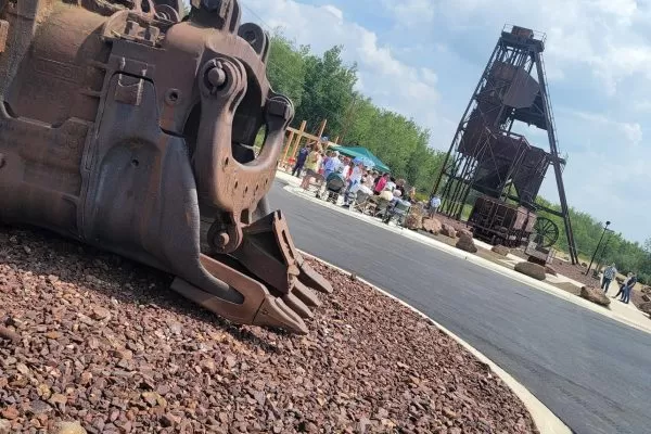 The Bruce Mine Headframe in Chisholm, MN is the last underground mine headframe on the Mesabi Iron Range