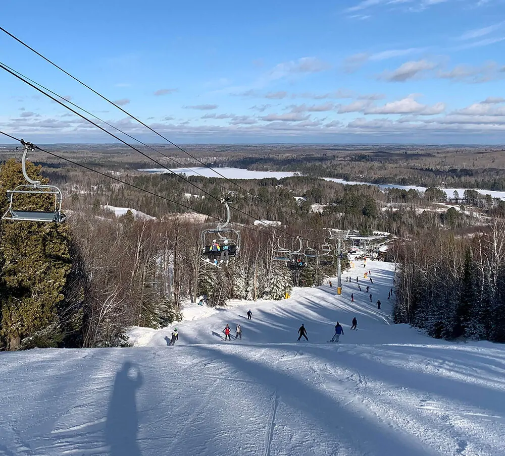 Giants Ridge is a resort in northern Minnesota that has excellent skiing as shown here